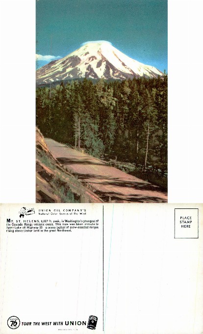Mt. St. Helens with Road and Trees