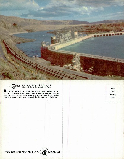 Rock Island Dam and Columbia River