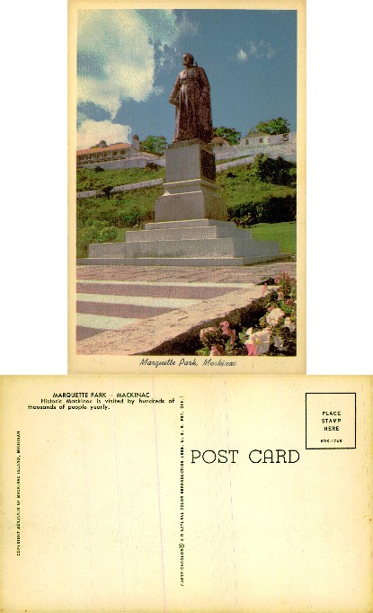 Statue in Marquette Park, Mackinac