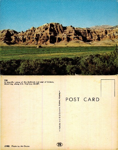 Wyoming Badlands and Green Valley Scene