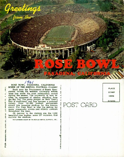 Rose Bowl Football Stadium Aerial View