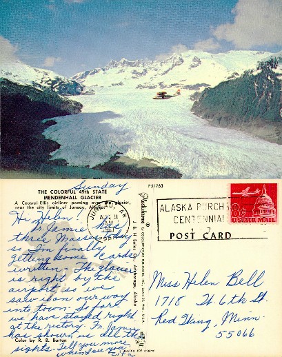 Mendenhall Glacier with Airliner