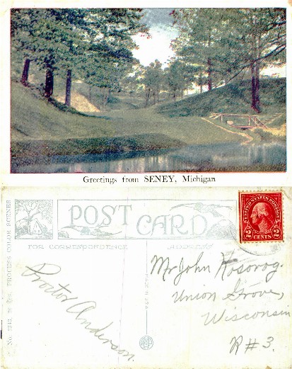 Rural Pond with Trees and Bridge