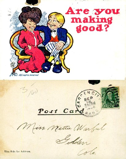 Illustrated Cartoon Couple on Chair