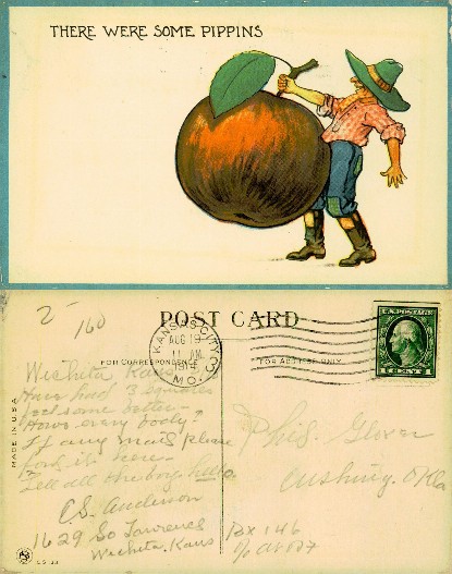 Cartoon Man with Giant Apple