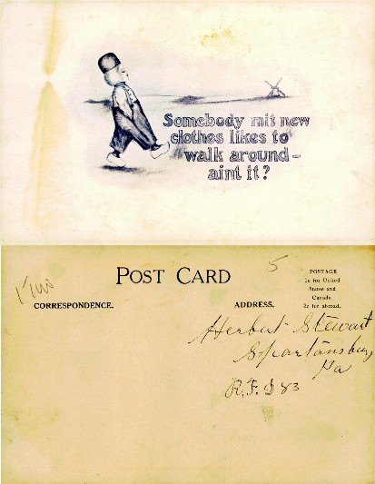 Illustrated Boy with Humorous Caption