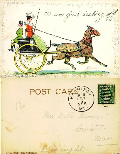 Dashing Off in a Horse Cart