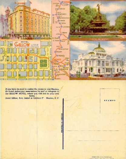 Mexico City Hotel, Landmarks, Road Map