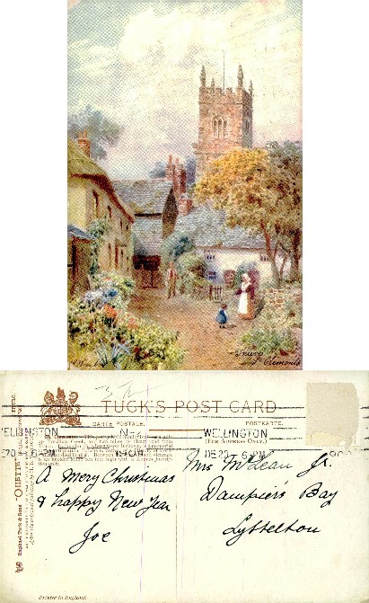 Village Street with Church Tower