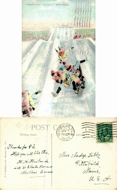 Tobogganing 'The Spill' Scene