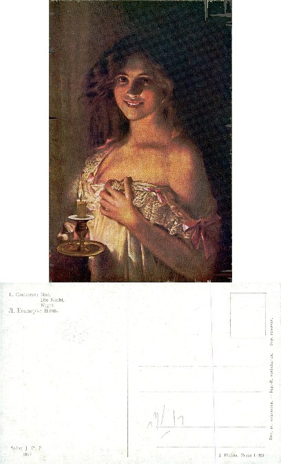Young Woman with Lit Candle