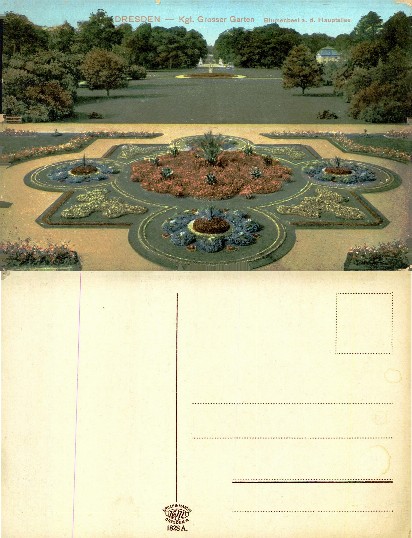 Dresden Royal Garden Main Alley & Flowerbed