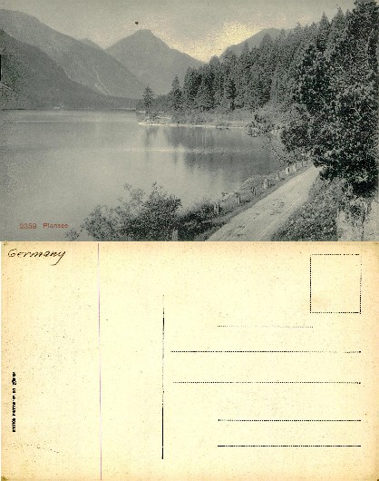 Plansee Lake with Mountains and Road