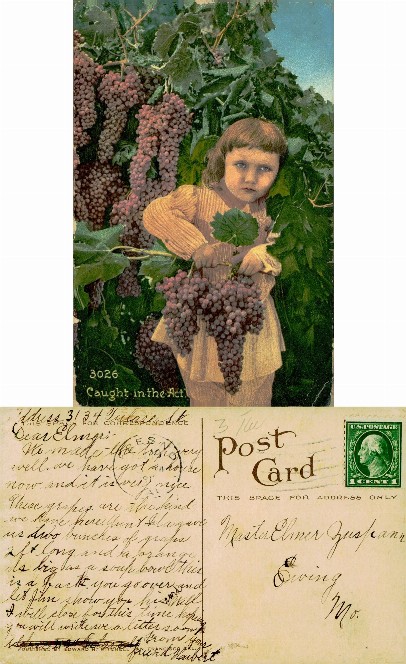 Child with Grapes, Caught in the Act