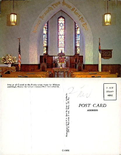 Chapel Interior with Stained Glass