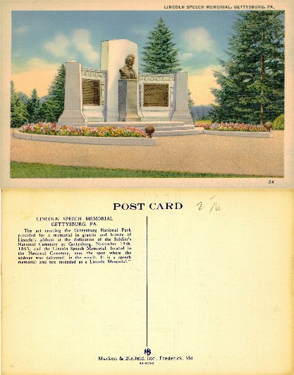 Lincoln Speech Memorial, Gettysburg