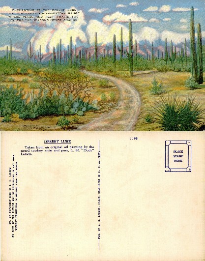 Desert Landscape with Saguaro Cacti