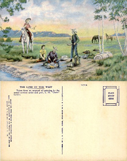 Cowboy and Cowgirl Camp Scene