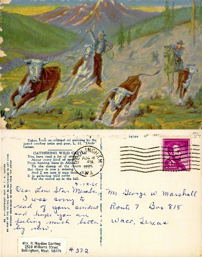 Cowboys Herding Cattle in Mountains