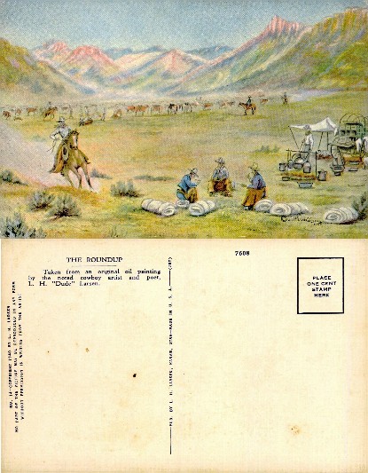 Cowboy Roundup in Mountain Landscape