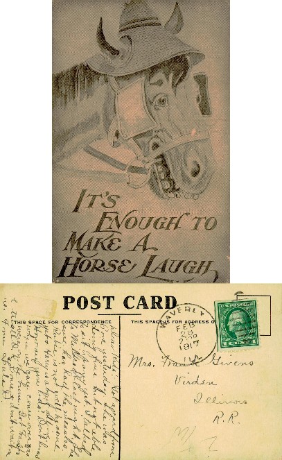 Horse in Hat with Humorous Caption