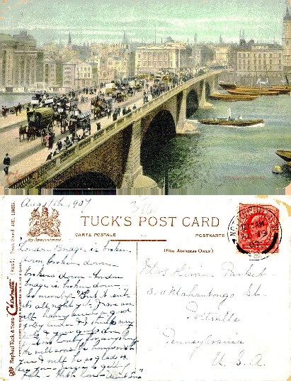 London Bridge with Traffic and River Boats