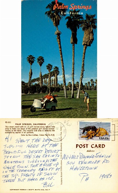 Palm Springs Golf Course Scene