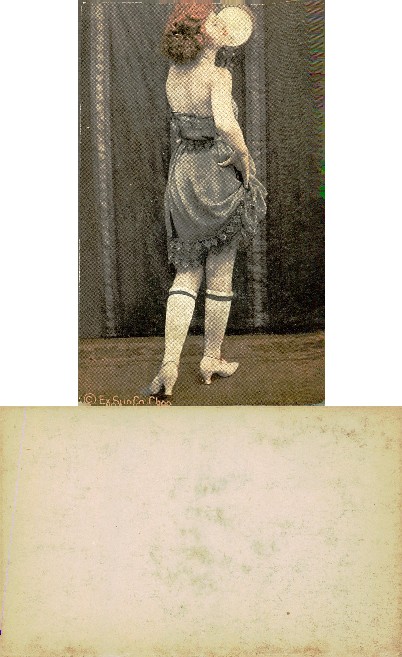 Woman posing with mirror in studio