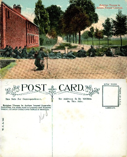 Belgian Troops in Action Round Louvain