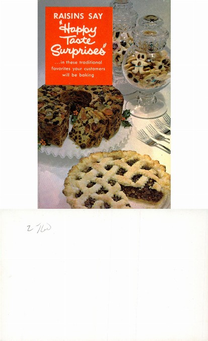 Raisin Desserts and Cookies
