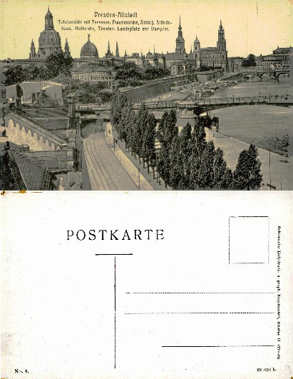 Dresden Old Town Panoramic View with River