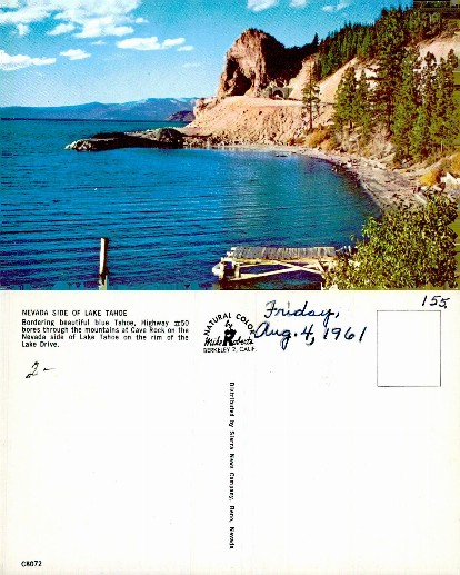 Lake Tahoe Shoreline with Highway Tunnel