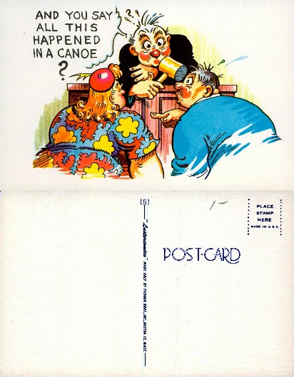 Courtroom Scene with Comic Judge and Witness