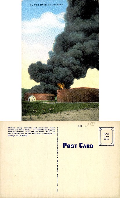 Oil Tank Struck by Lightning