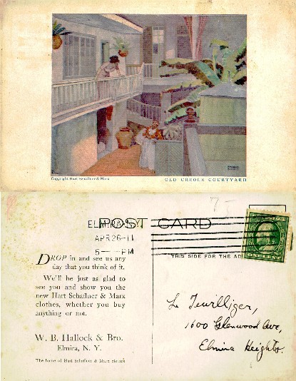 Old Creole Courtyard Scene