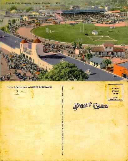 Florida Fair Grounds with Racetrack & Crowd