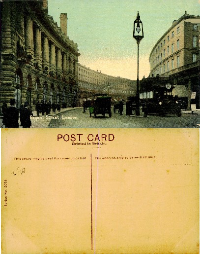 Regent Street with Street Lamp and Vehicles