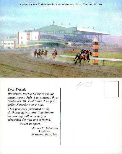 Horse Racing at Waterford Park Clubhouse Turn