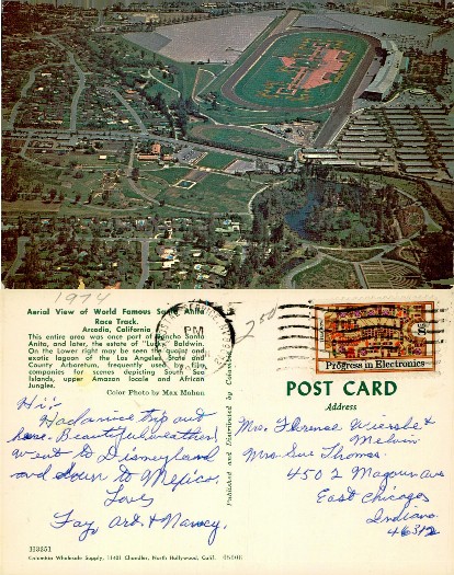 Aerial View of Santa Anita Race Track & Arboretum