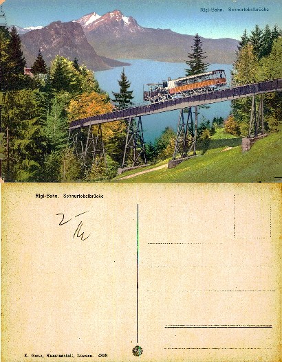 Rigi Railway on Schnurtobel Bridge