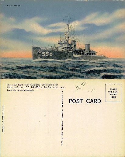 Mine-sweeper U.S.S. Raven