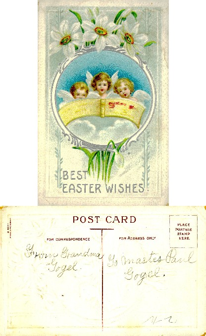 Angels and Flowers with Easter Wishes