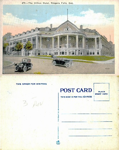 The Clifton Hotel with Early Automobiles