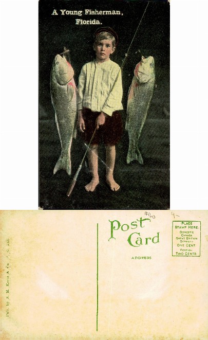 Young Boy Fisherman with Large Fish