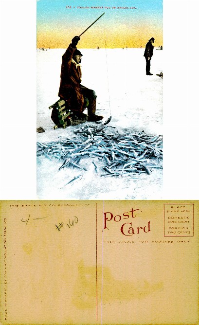 Tomcod Fishers on Bering Sea