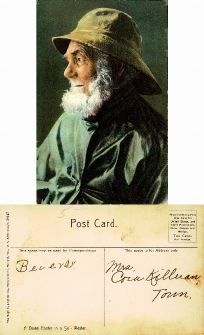 Portrait of Old Man in So'wester Hat
