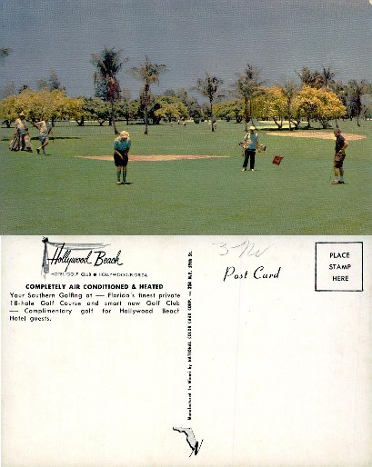 Golfers on a Tropical Golf Course