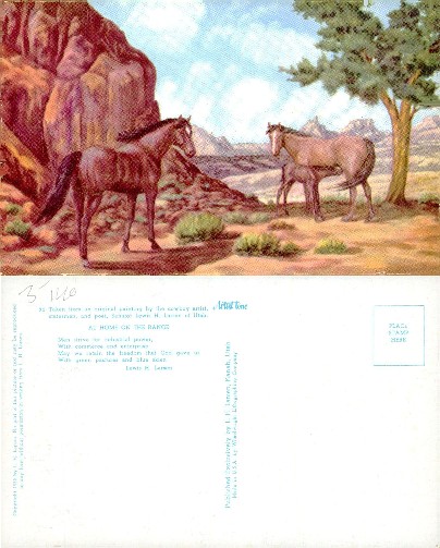 Horses and Colt in Mountainous Scenery