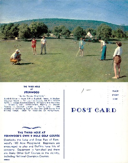 Golfers on a resort golf course