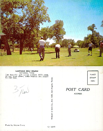 Golf Course with Golfers and Oak Trees